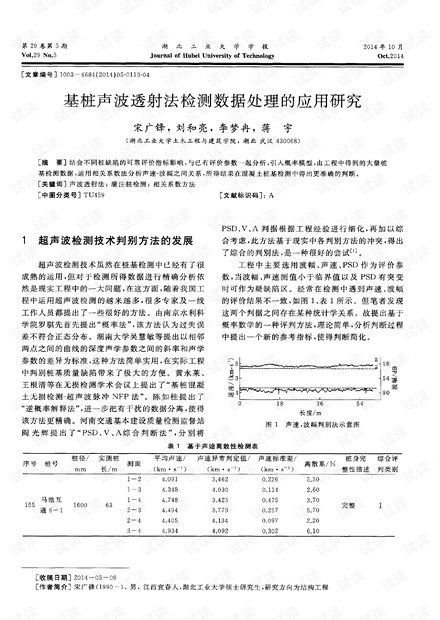 广东省声波透射法题库研究与应用